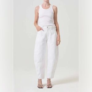 Agolde Mara Barrel Jean In MilkShake Size 31